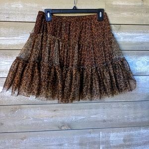 CowGirl Justice Girls Leopard Print Tutu Skirt